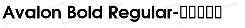 Avalon Bold Regular字体转换